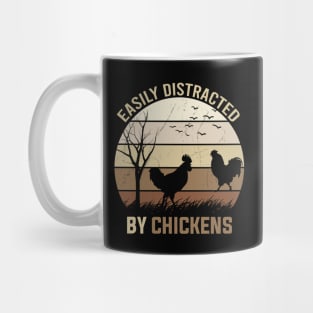 easily distracted by chickens Mug